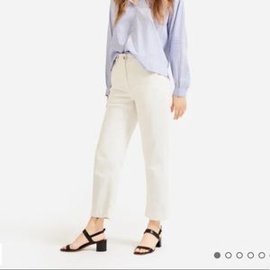 NWT Everlane The Corduroy Straight Leg Crop in Bone